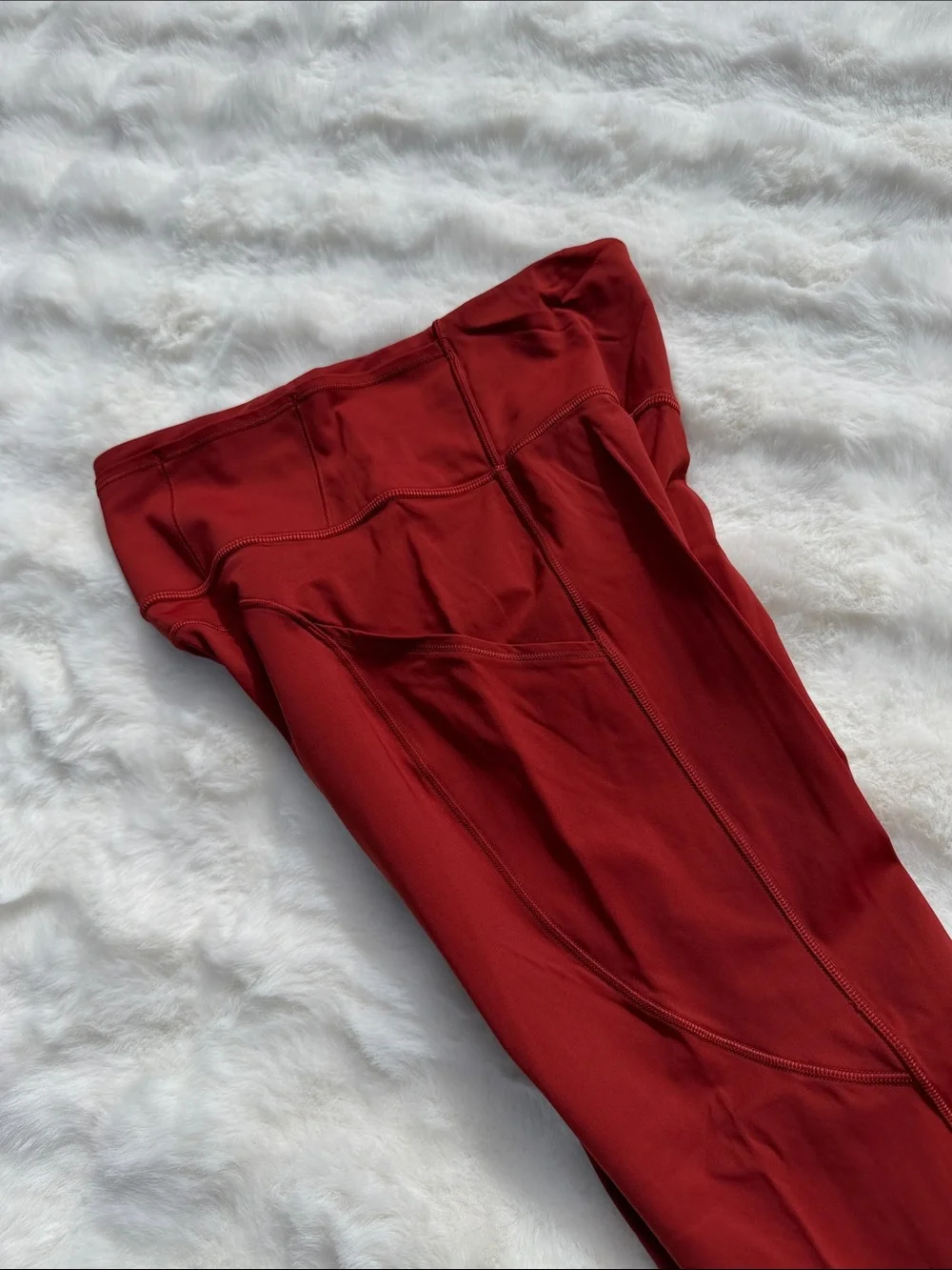 Lululemon fast and free tights leggings burnt orange rust color size 6 - Picture 11 of 11